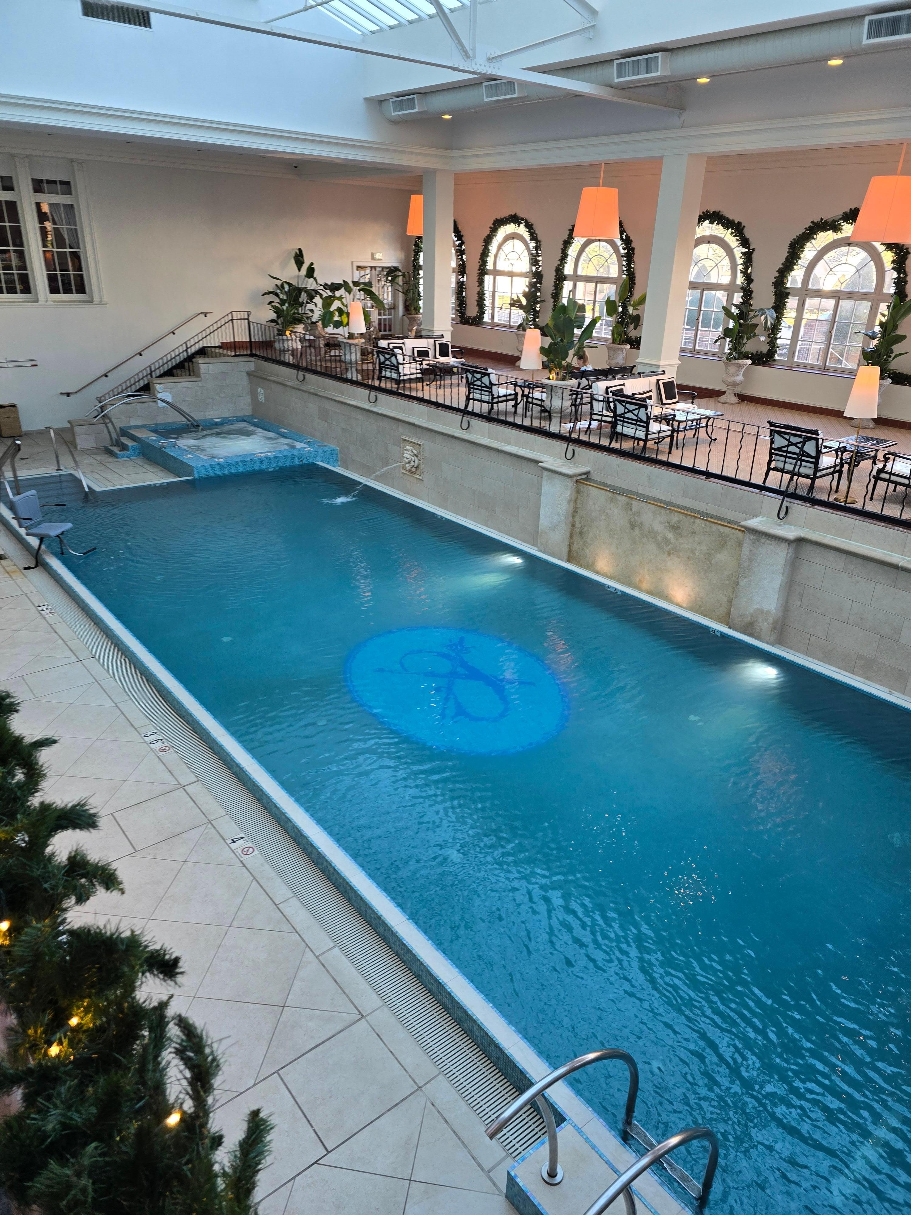Indoor pool and hot tub