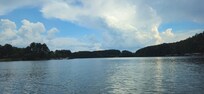 Lake Keowee at sunset.