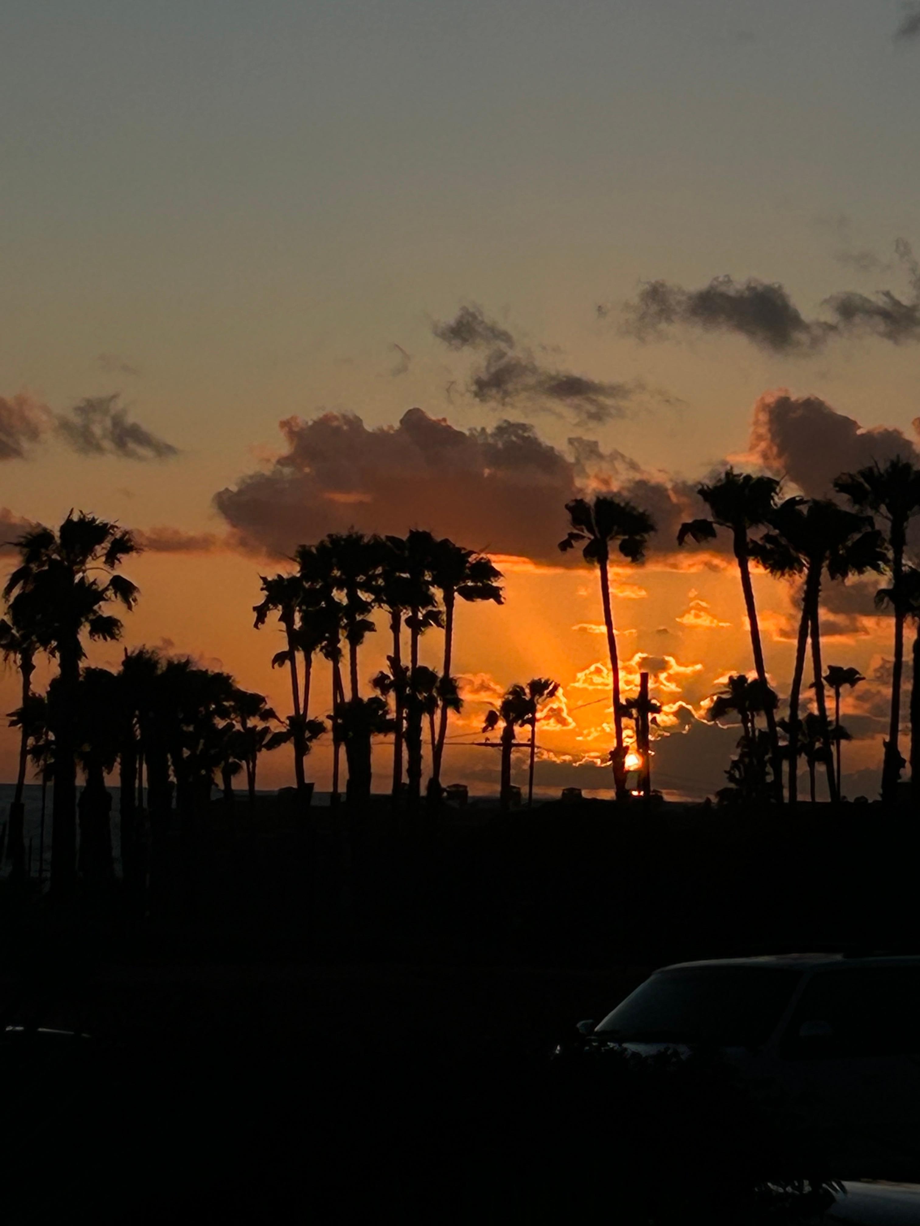 sunset from front of home