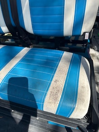 Golf cart was never cleaned, breaks barely work. This needs repair for safety.