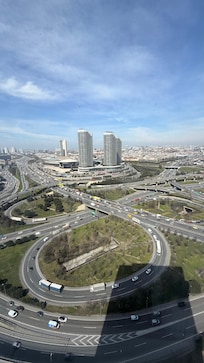 View of the hotel room from 26th floor to Mall of Istanbul