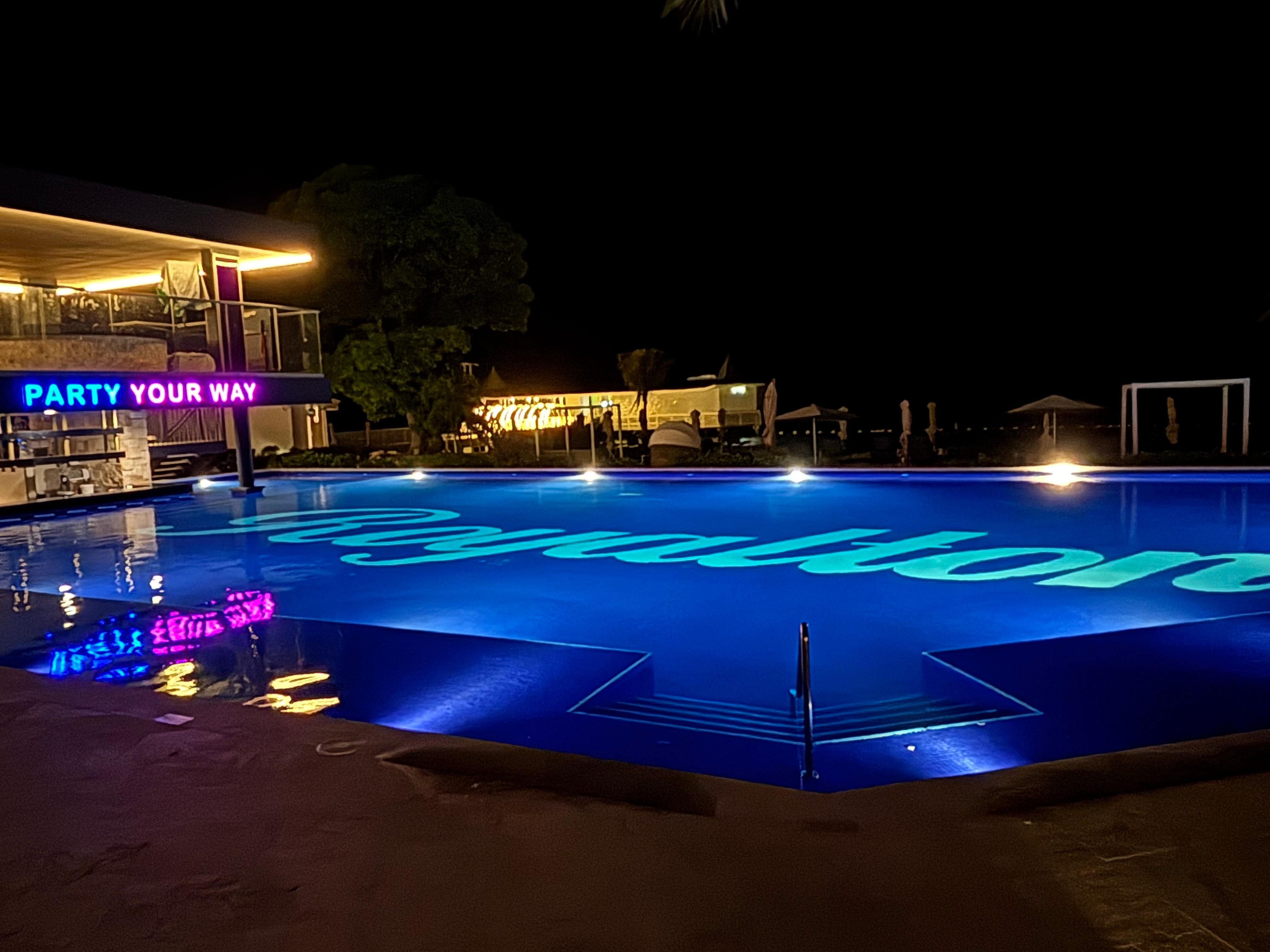 Pool at night