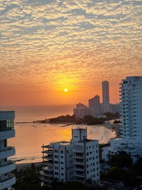 The beautiful sunset of Cartagena