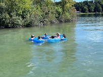 Relaxing by the island