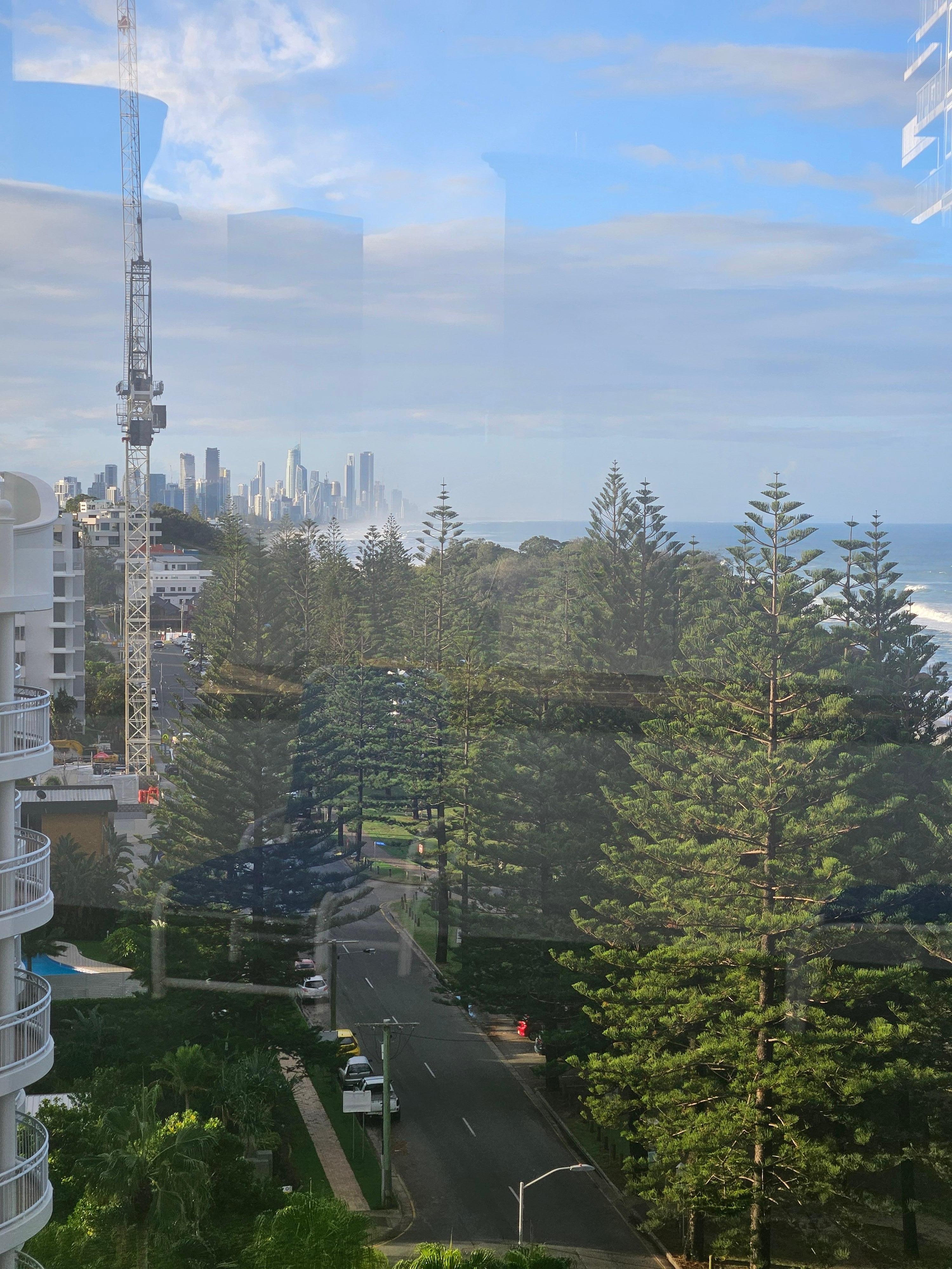 View from rooftop BBQ area