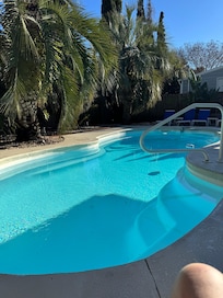 Pool was warm and sunny.