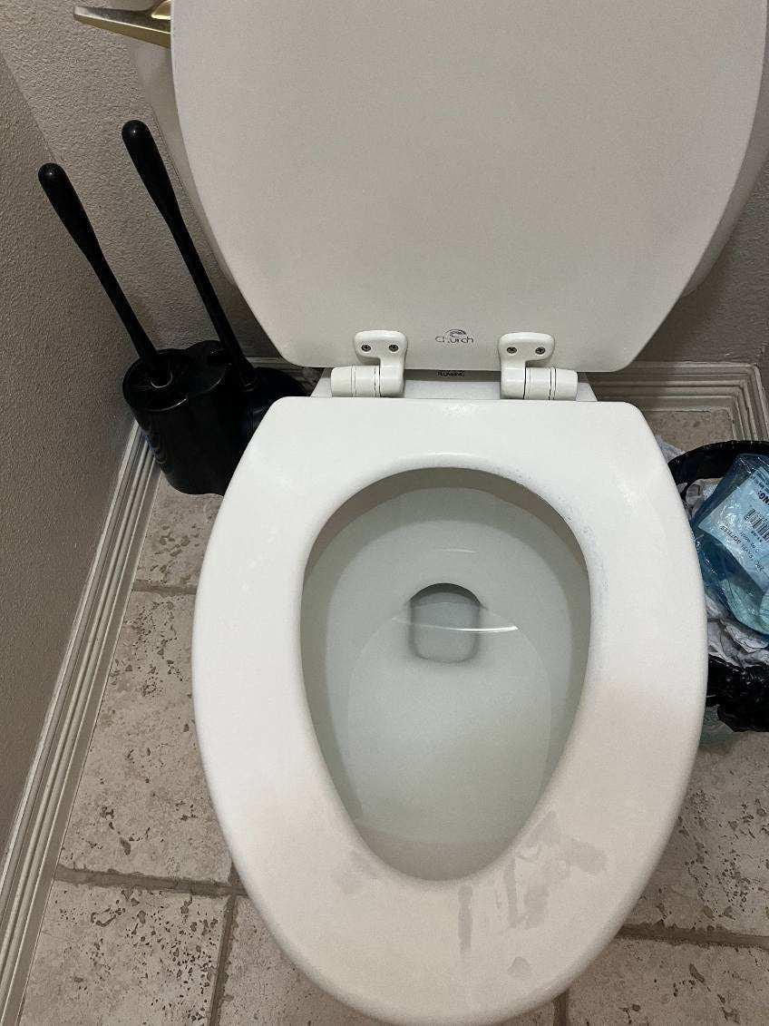 Worn toilet and dirty in inside