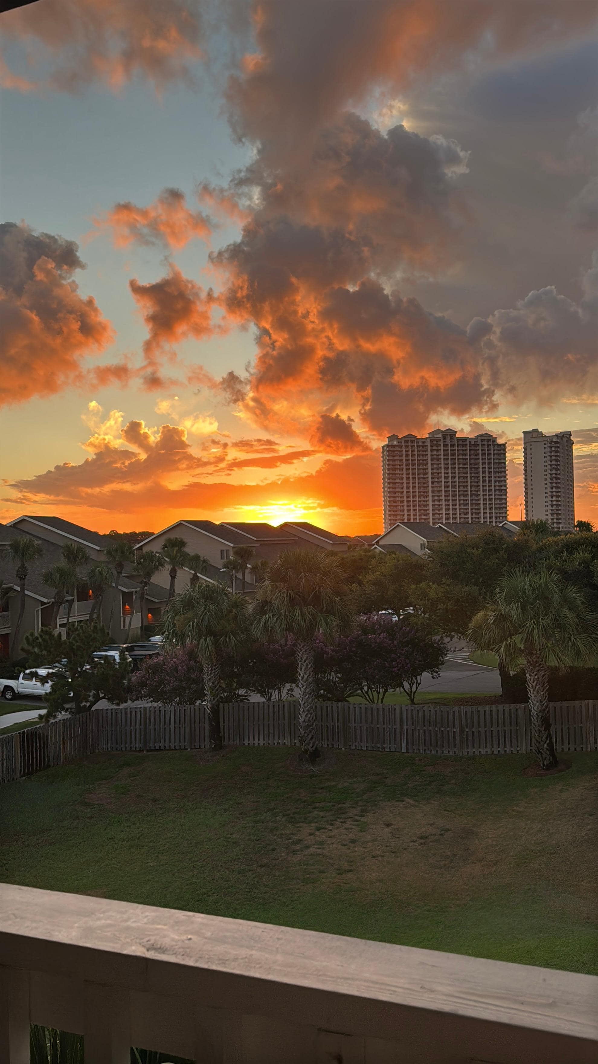 Sunrise from the balcony! 