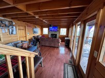 Downstairs lovely and cozy beautifully decorated