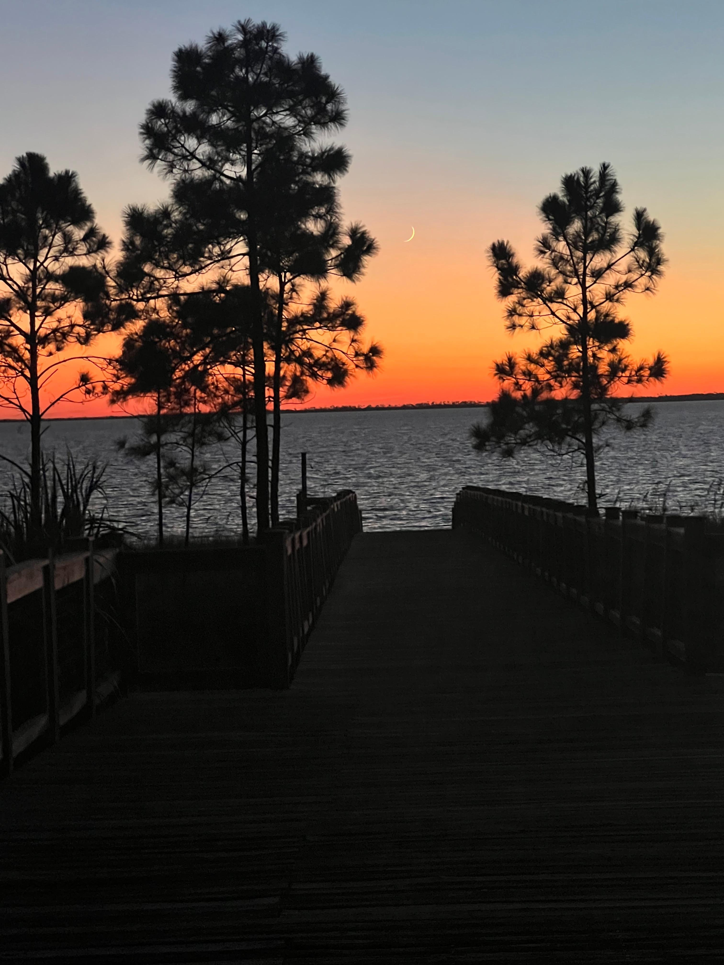 Beautiful sunset from the community boardwalk 
