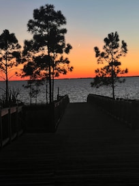 Beautiful sunset from the community boardwalk