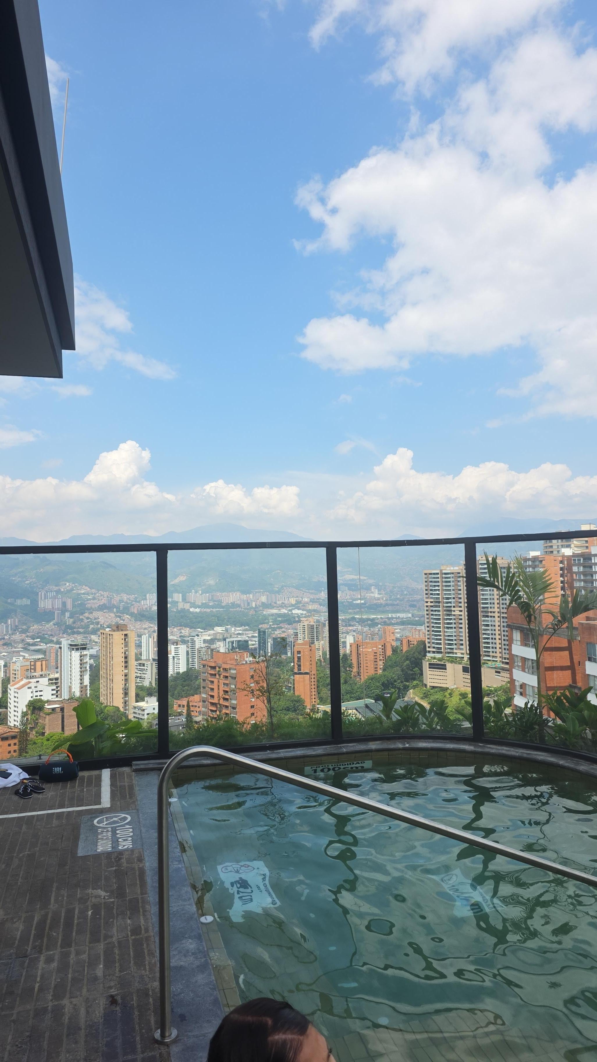 Pool, same floor as the Penthouse, it was unused by anyone else but it wasn't heated, huge let down. 