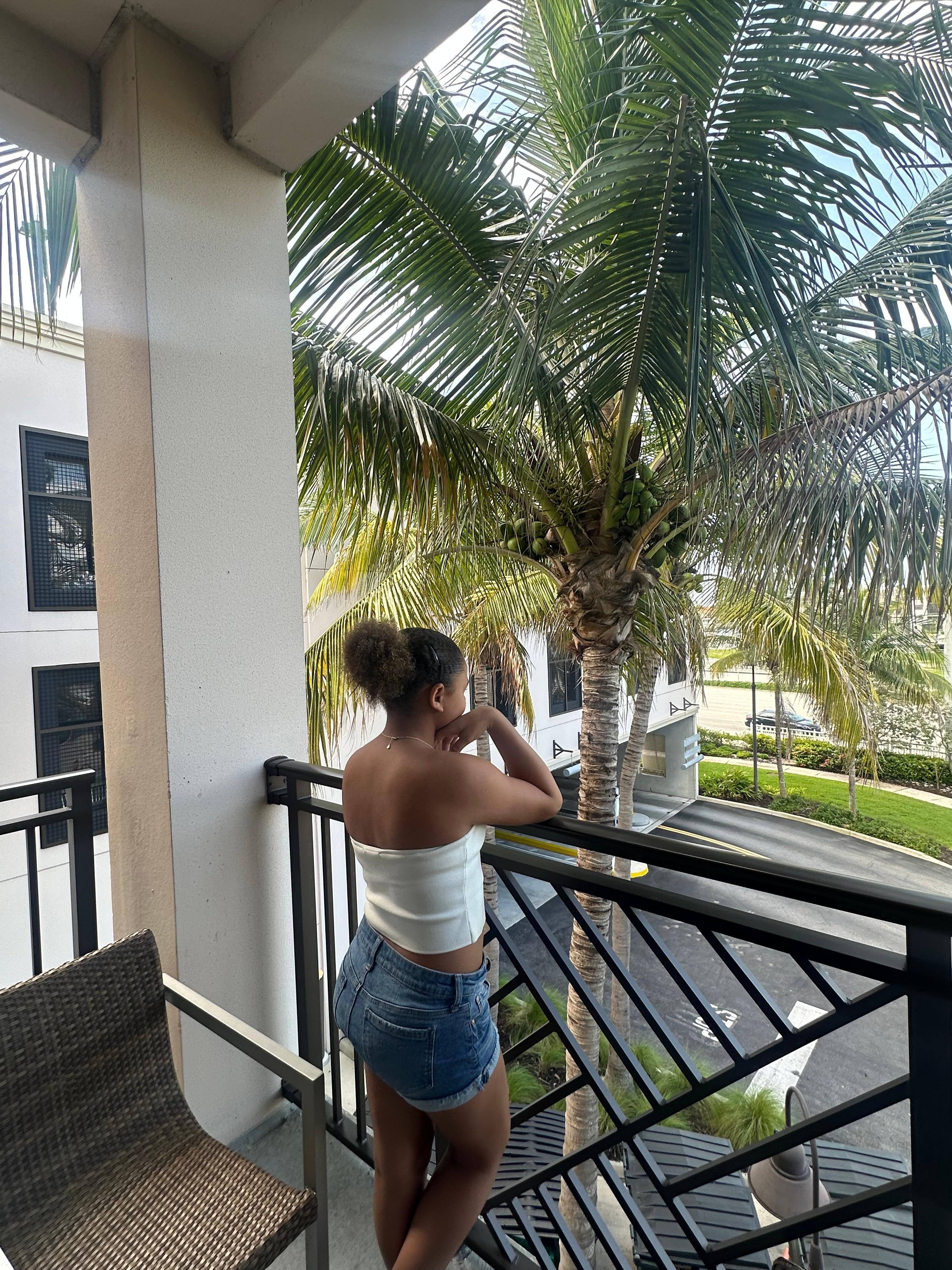 View from room- not a water view. Odd number rooms face the front of building