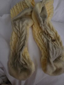 My socks afters walking around my room for 1/2 hour