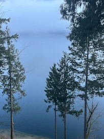 From the basement sitting area next to the hottub