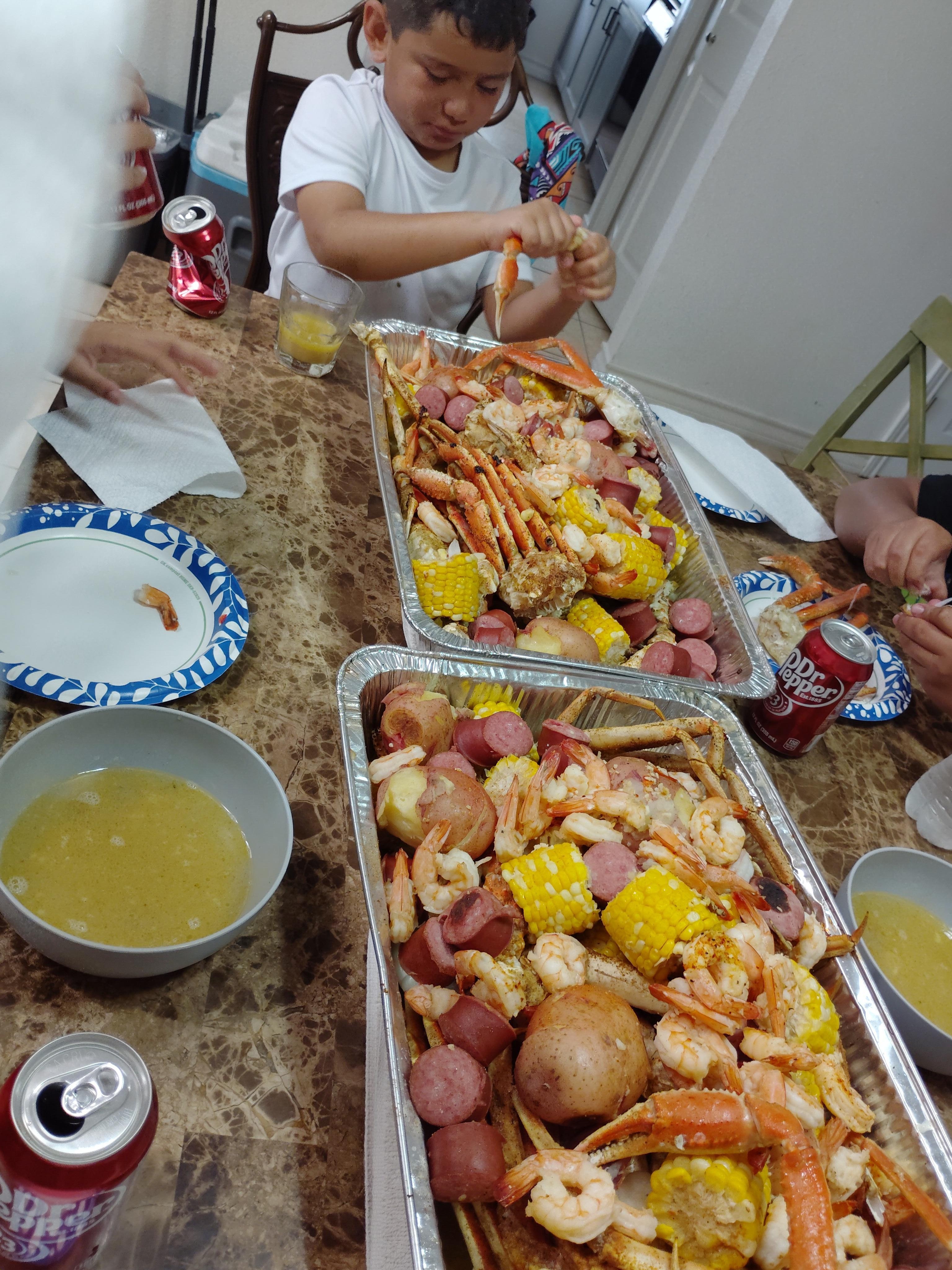 Seafood boil bake