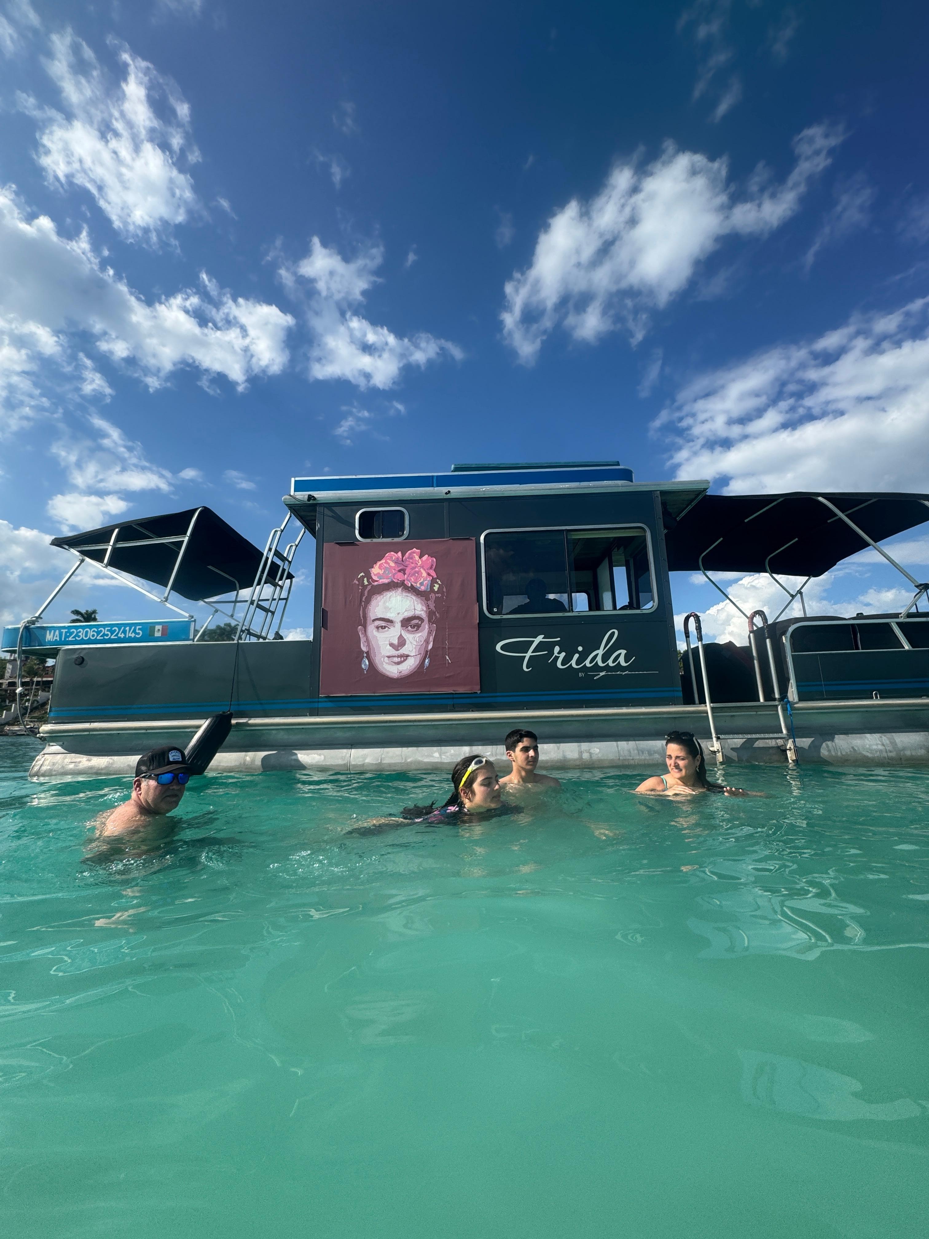 Bacalar boat tour.  Hosted by the hotel.  Music.  Fun and snacks and beverages.    