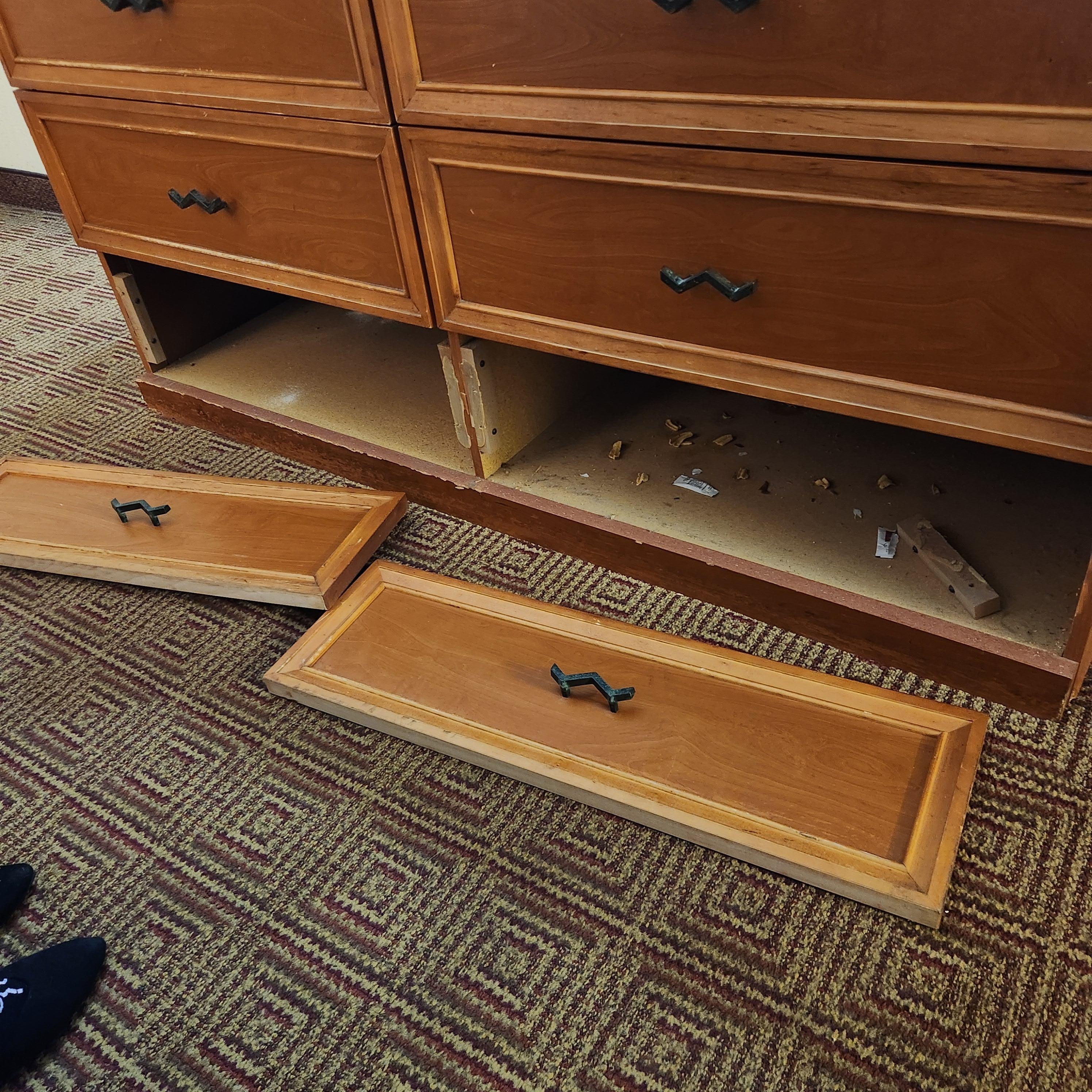 No drawers just the front cover 