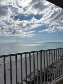 Balcony view looking West.