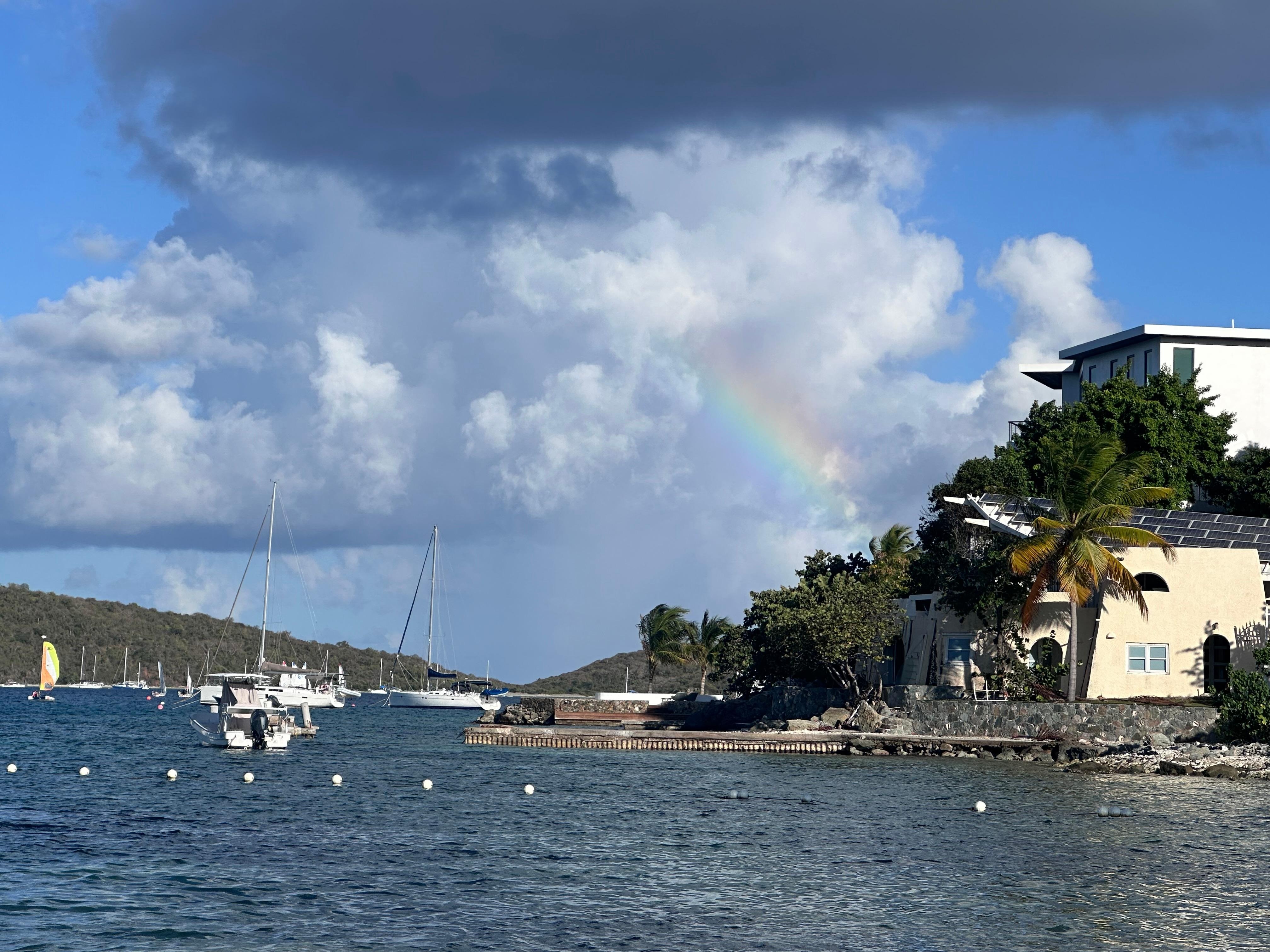 View from the on property beach