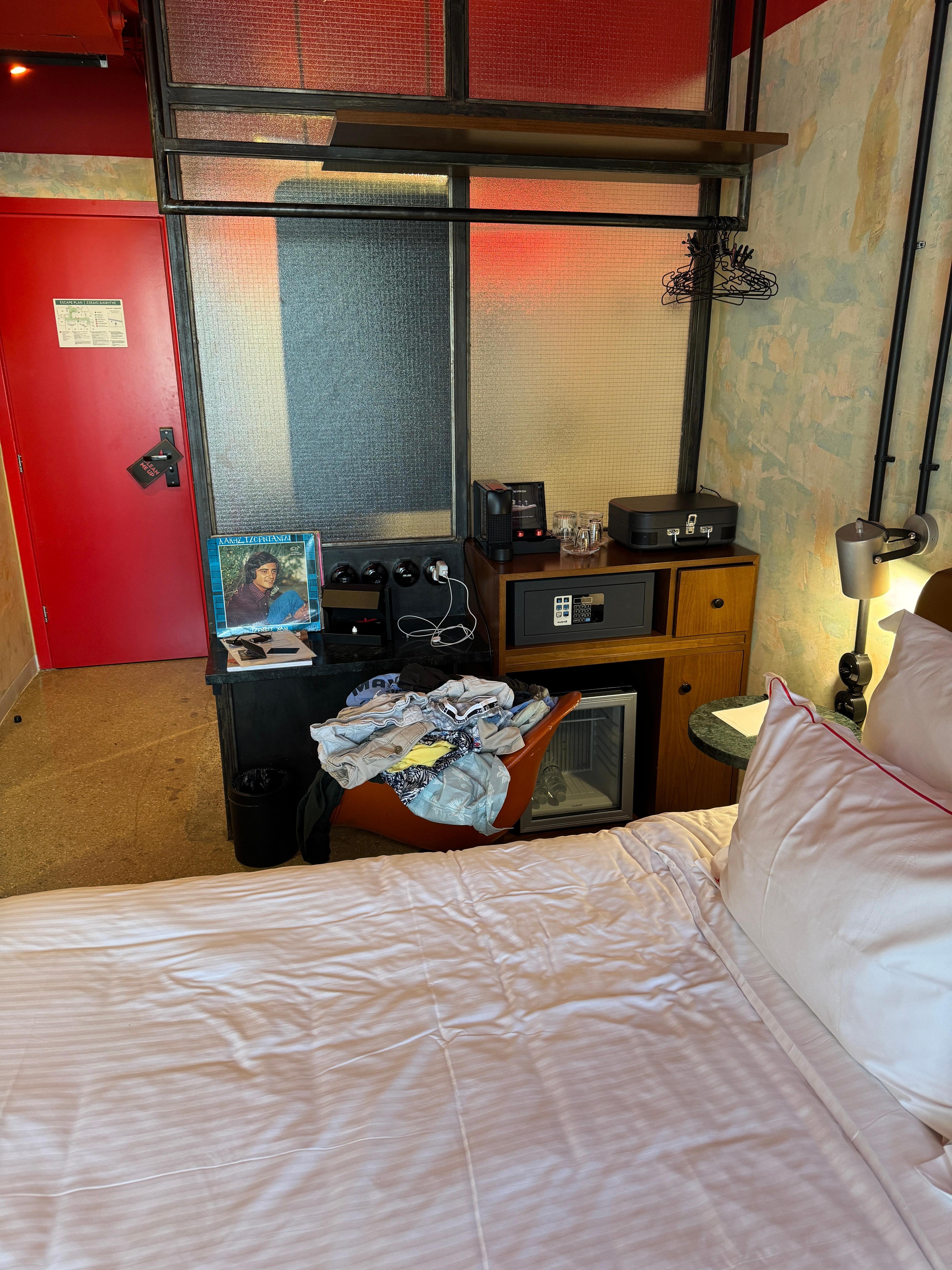 Bathroom takes up most of the room