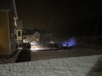 Hot tub lit up in the distance on the right. Nice and hot!