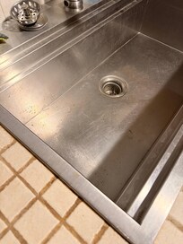 The sink was filthy.