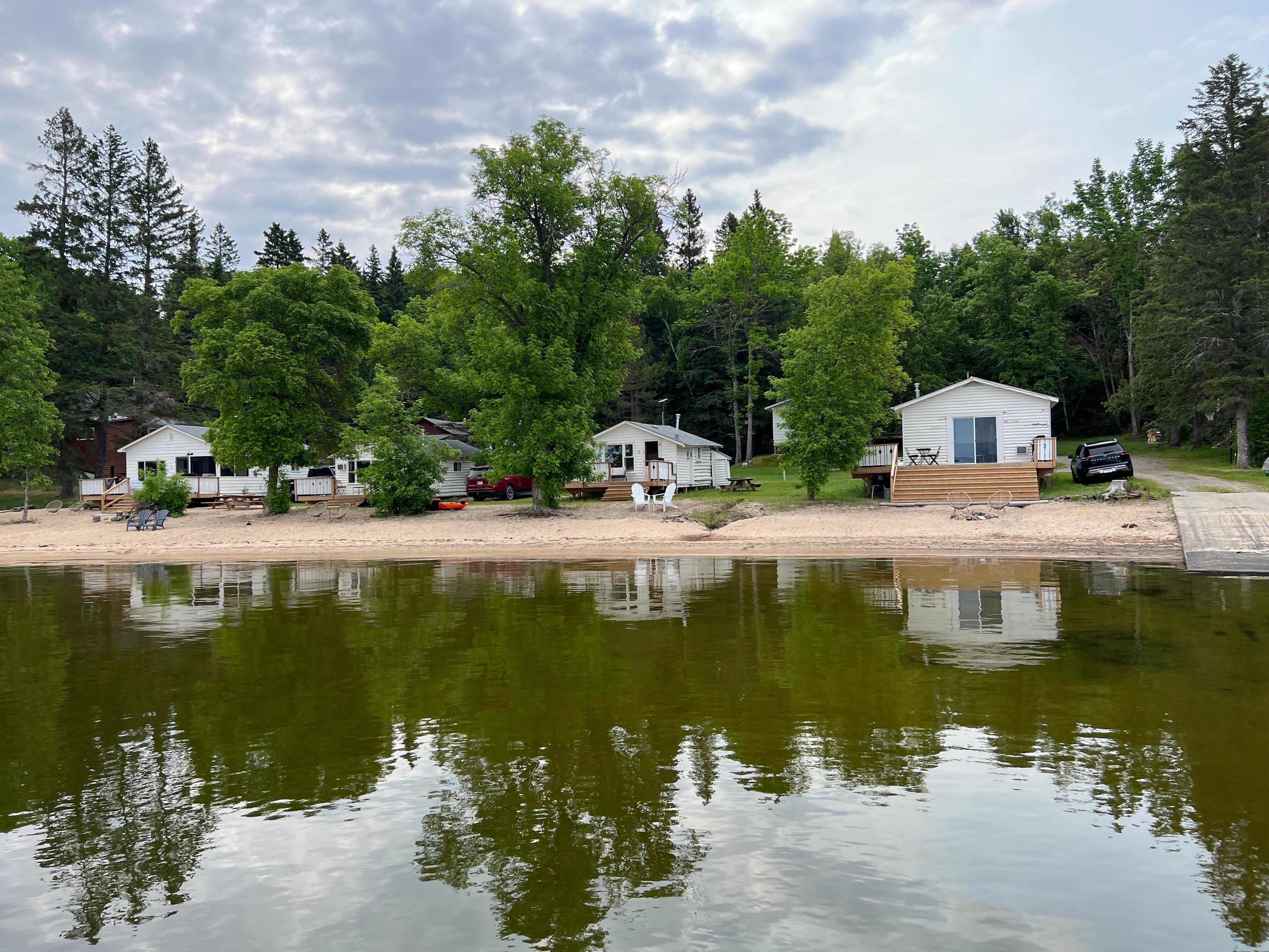 Row of cabins