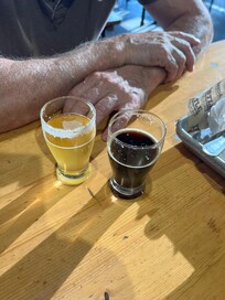 We rode our bikes to the local brewery from the Best Western to enjoy ourselves!!