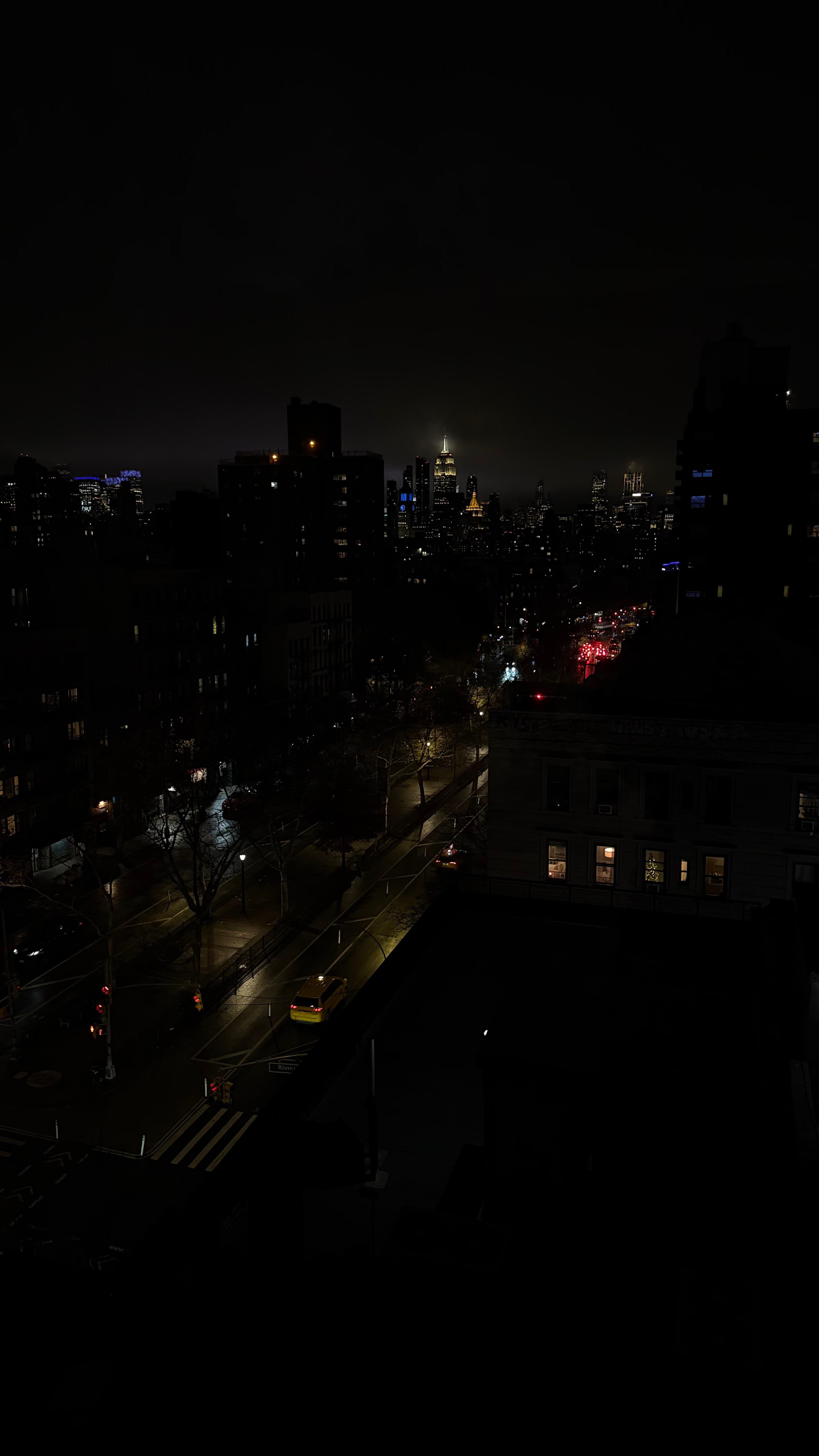 Vista a noite do quarto