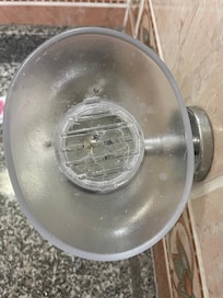 I think the soap dish was used as an ashtray or it was moldy.