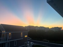 there is no direct view of sunrise or sun set but we still caught this view on the last evening.