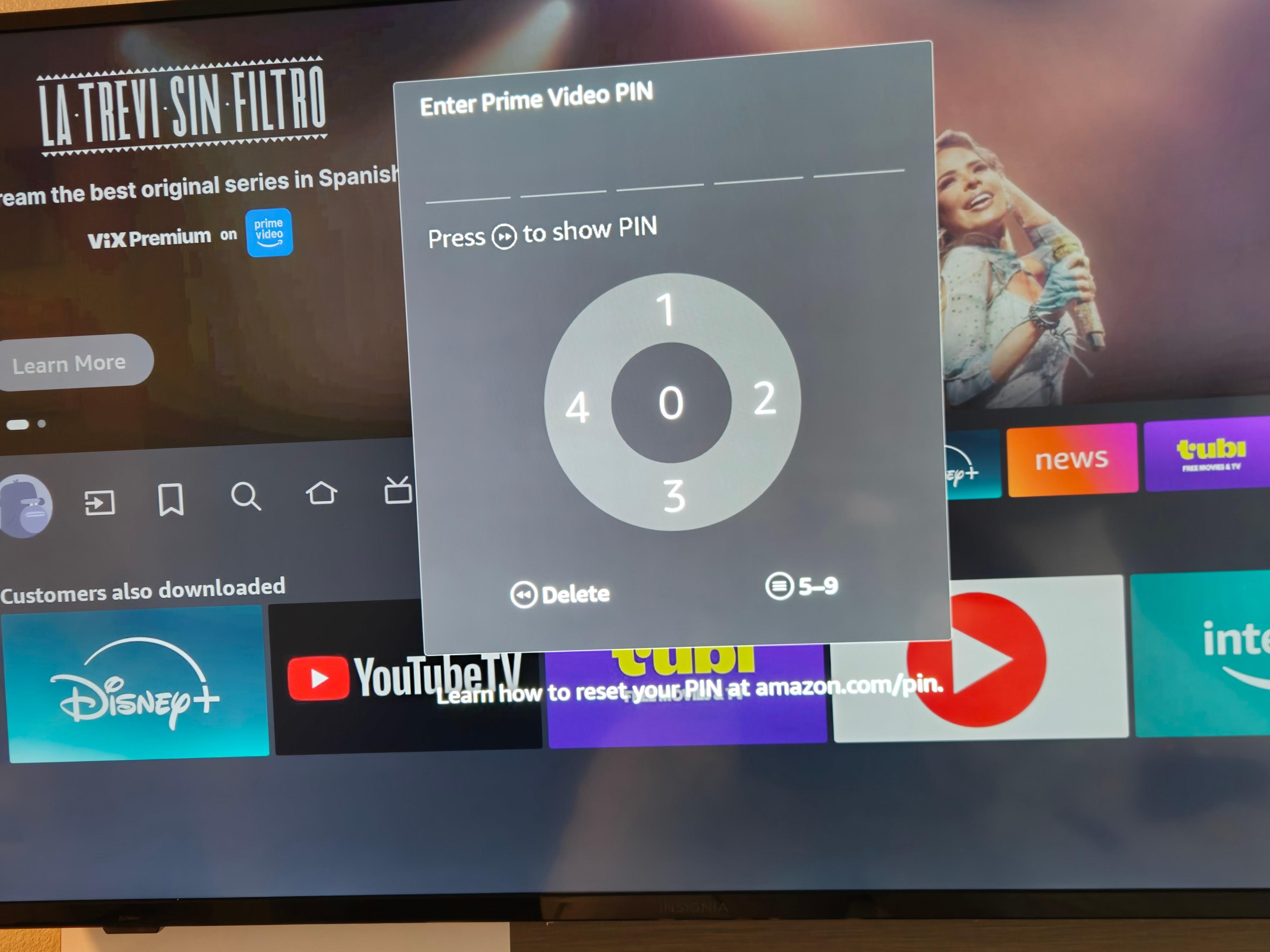 Could not access tv without entering a code