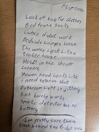 These are all the issues I had while staying there