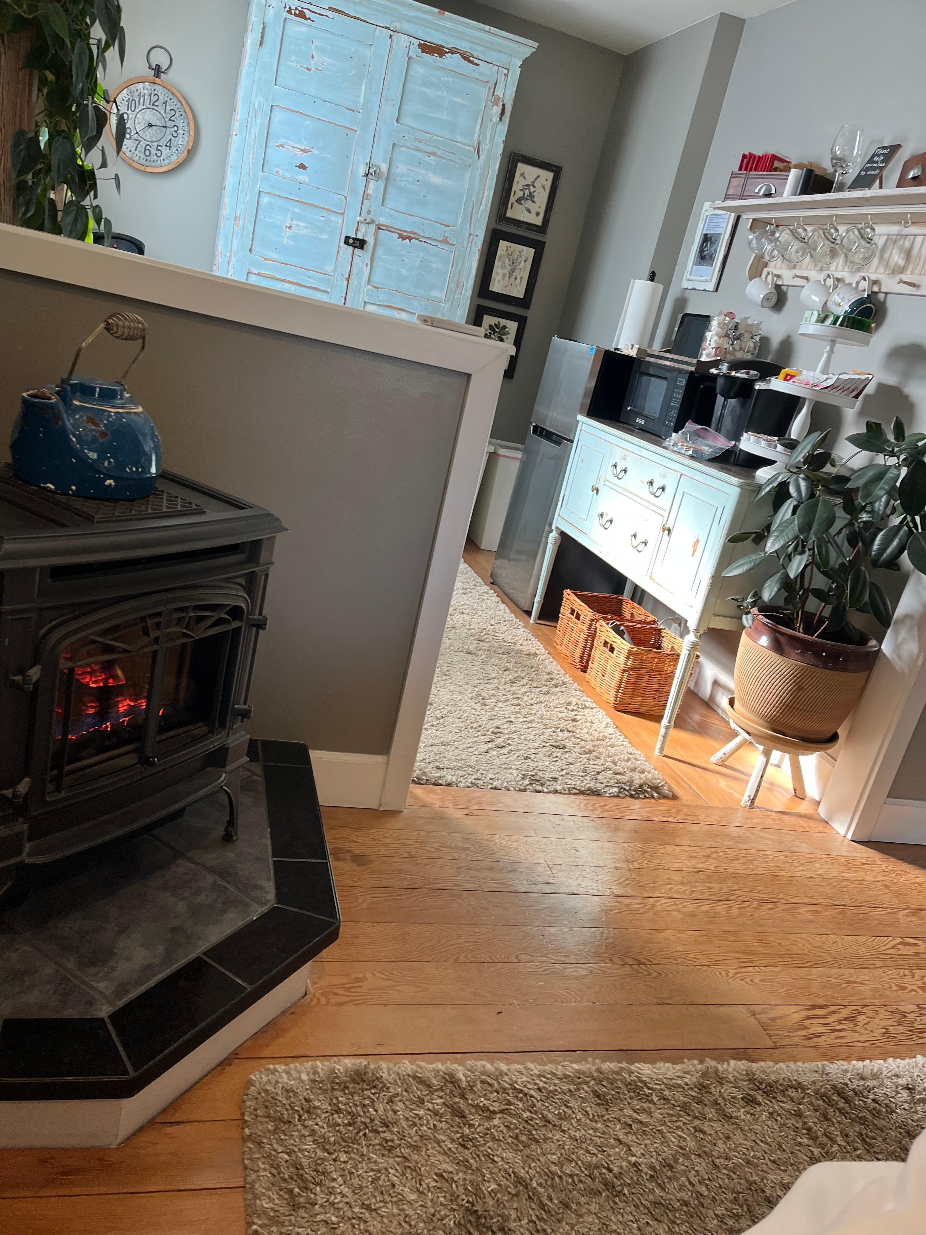 Lovely gas fireplace