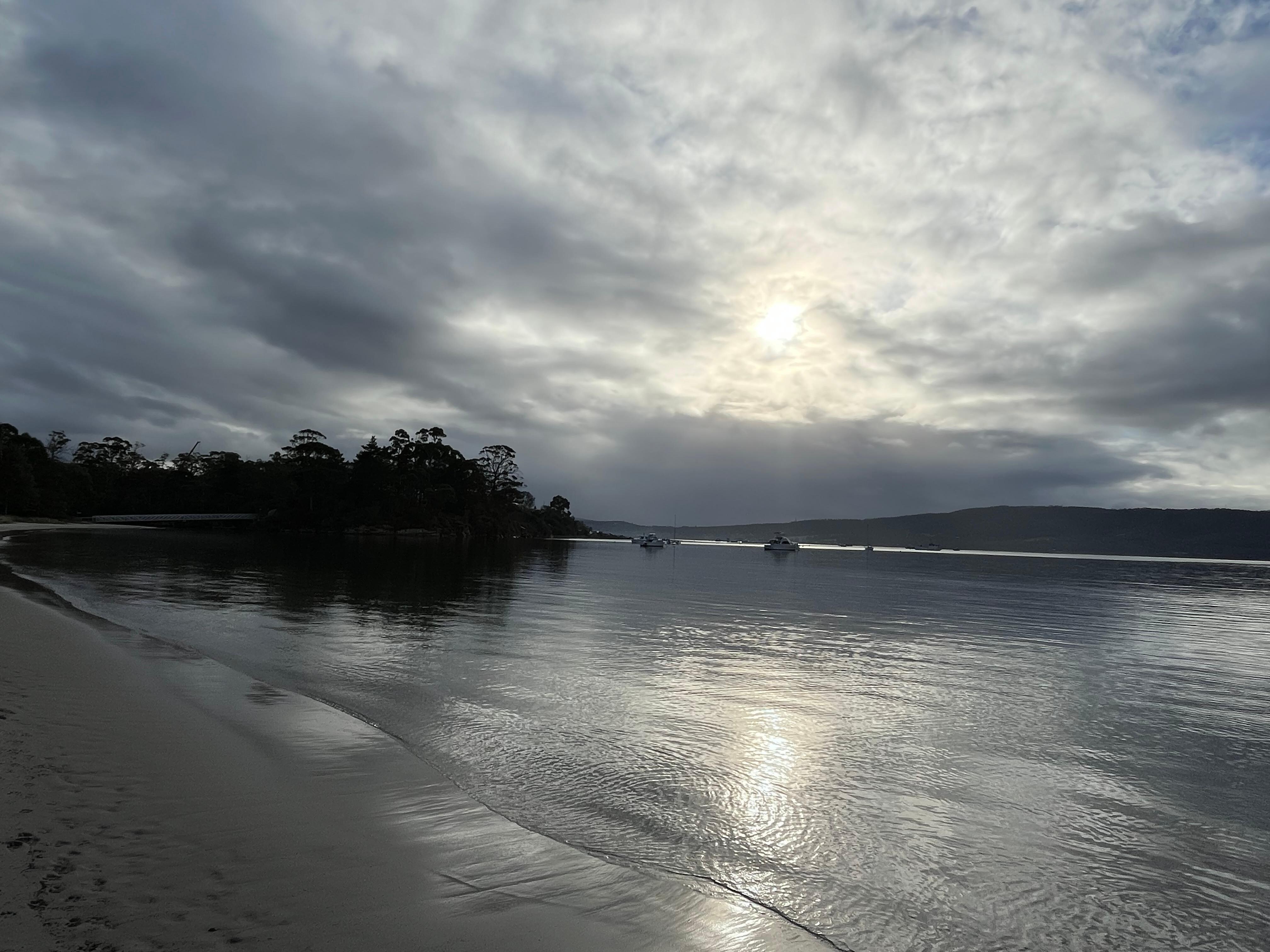 The view from the beach behind the park. 