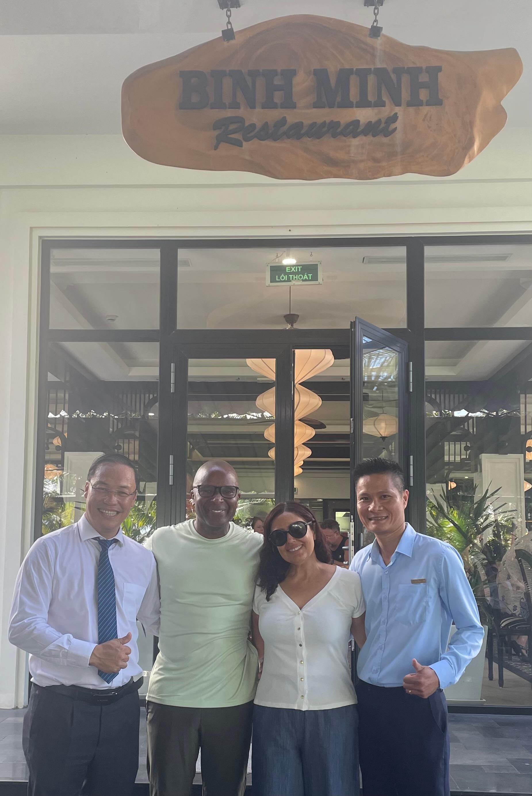 Me + wife, Restaurant Manager, and General Manager.