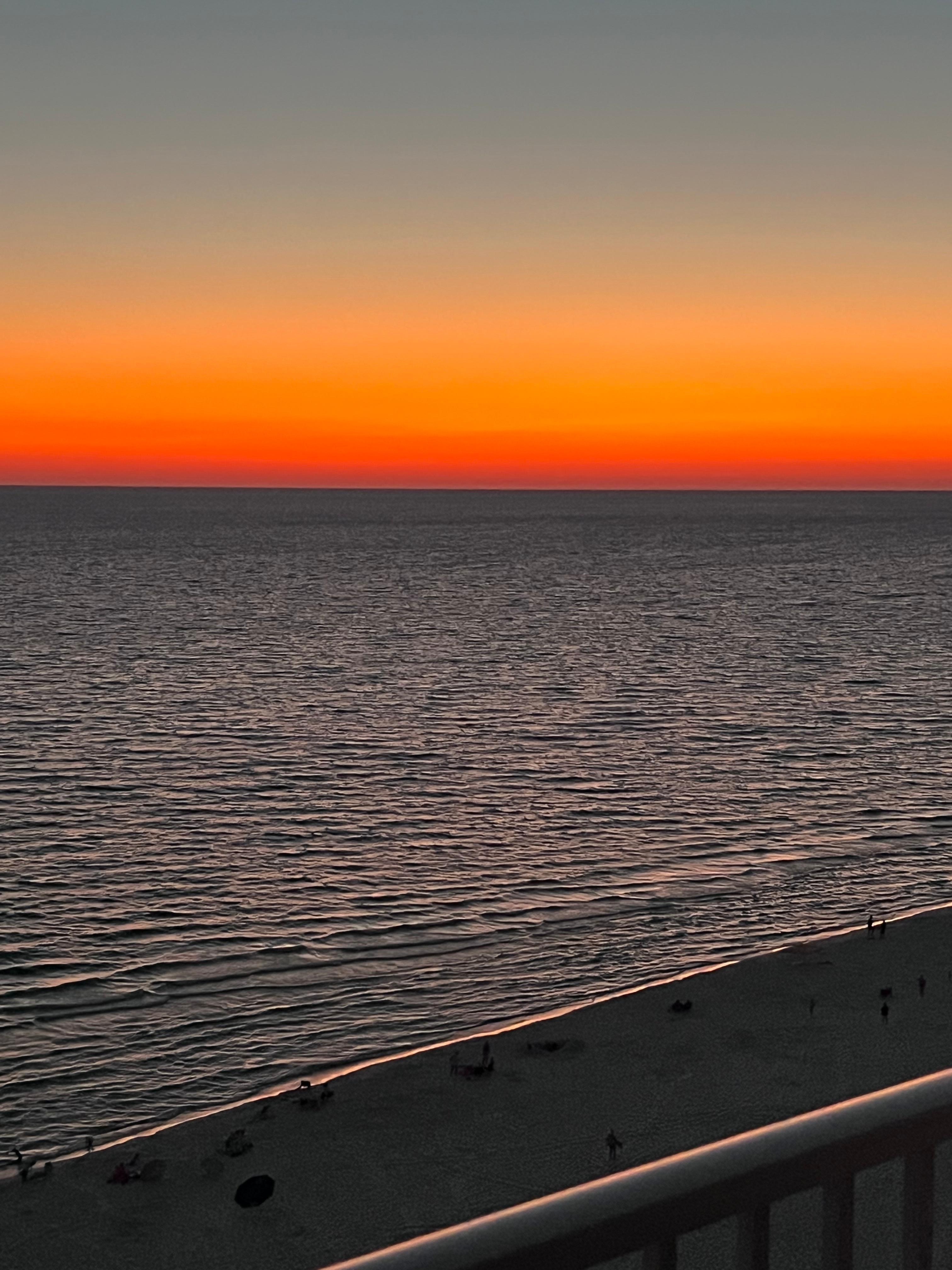 Balcony view sunset