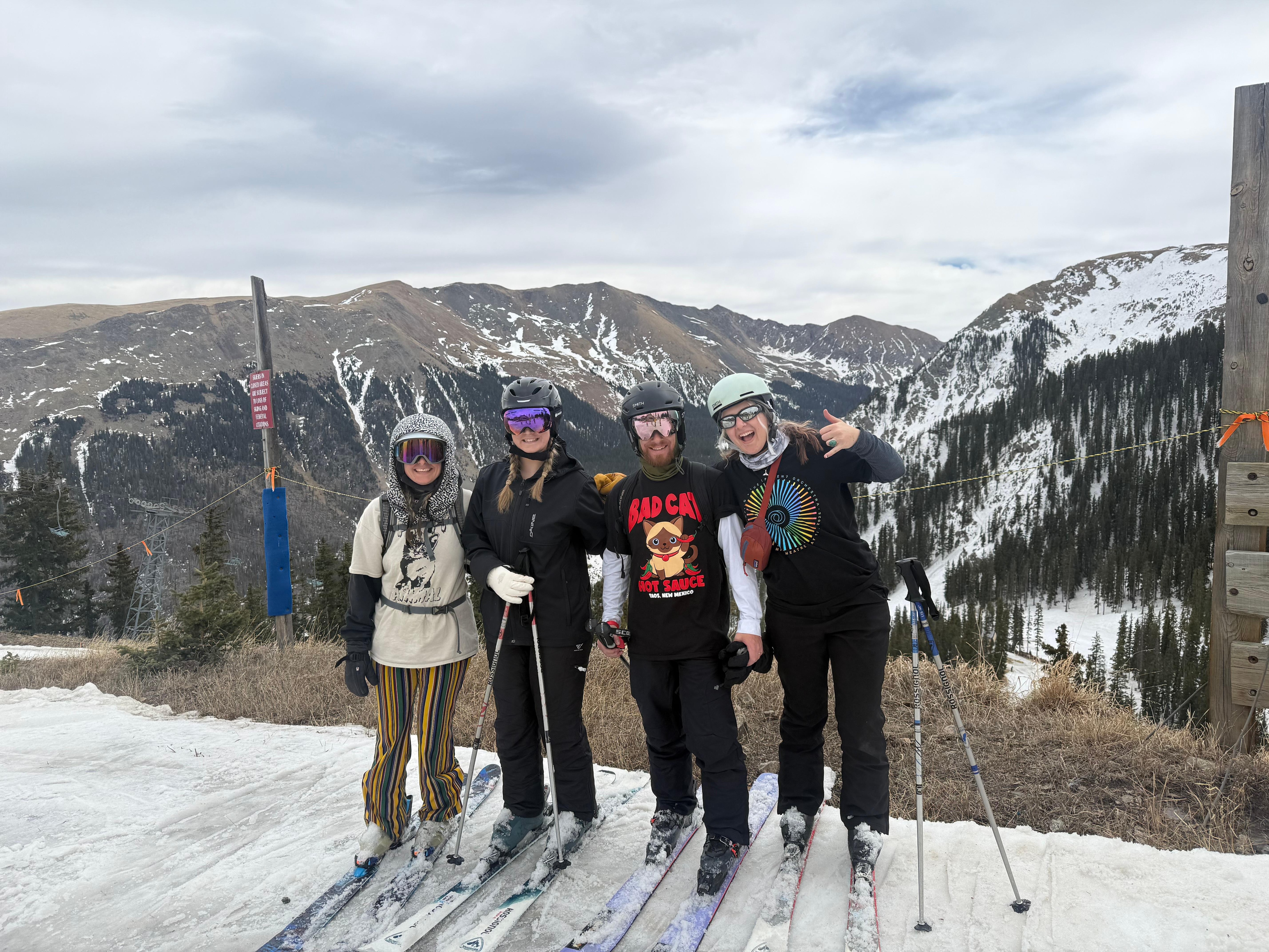 Up on the hill at Taos Ski Valley for one of the last days of the season. Lot of fun for new and experienced skiers.