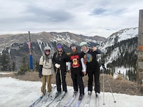 Up on the hill at Taos Ski Valley for one of the last days of the season. Lot of fun for new and experienced skiers.