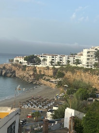 View to beach from balcony