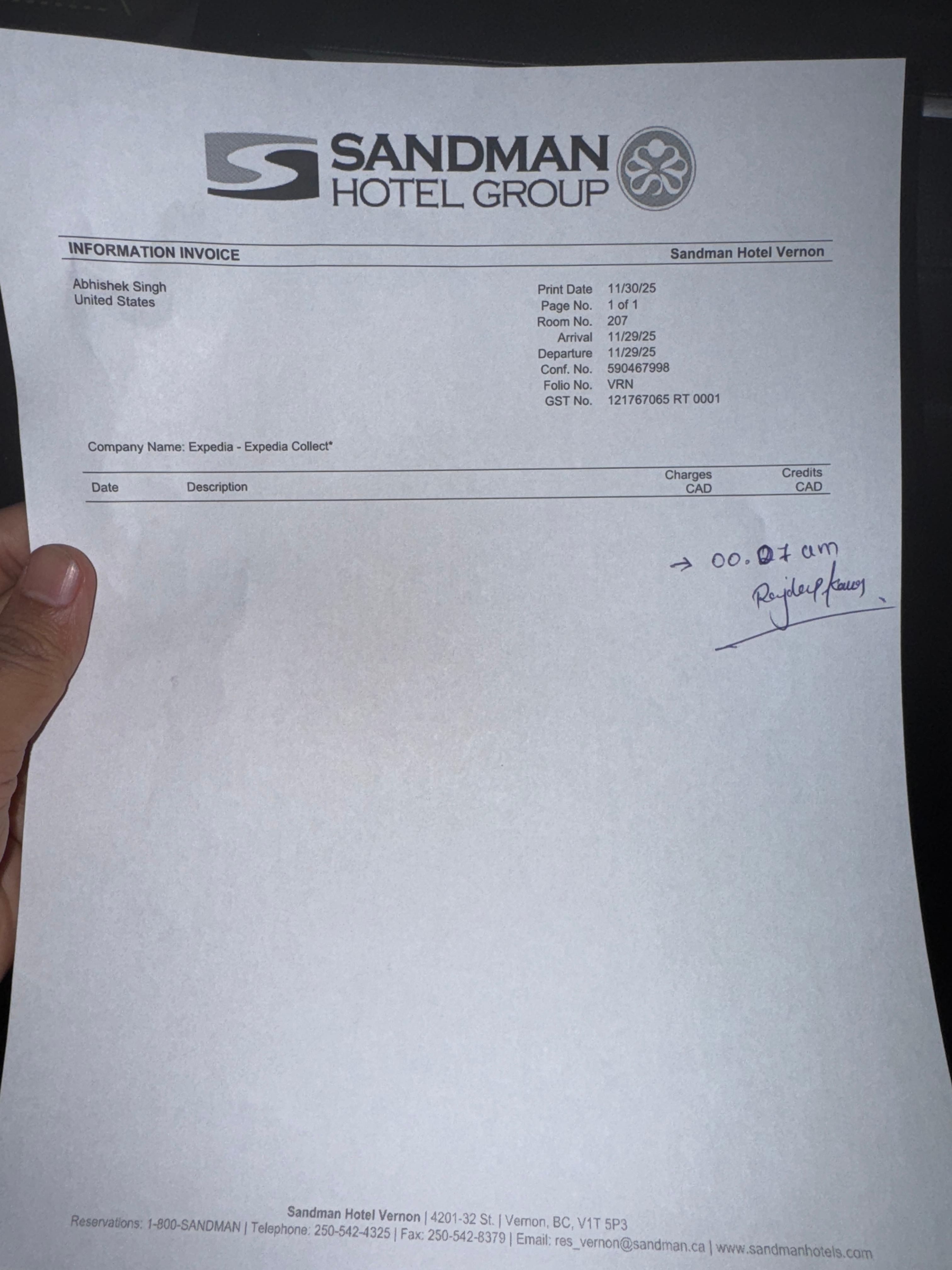 I checked in 11:30 and checked out at 12:07 am because i had the worst experience . I already called customer service at expedia    Before checking out and explained everything 