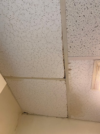 The ceiling tiles do not look secure