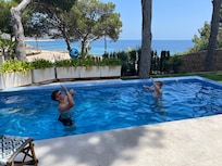 from the patio overlooking the pool and part of the magnificent view