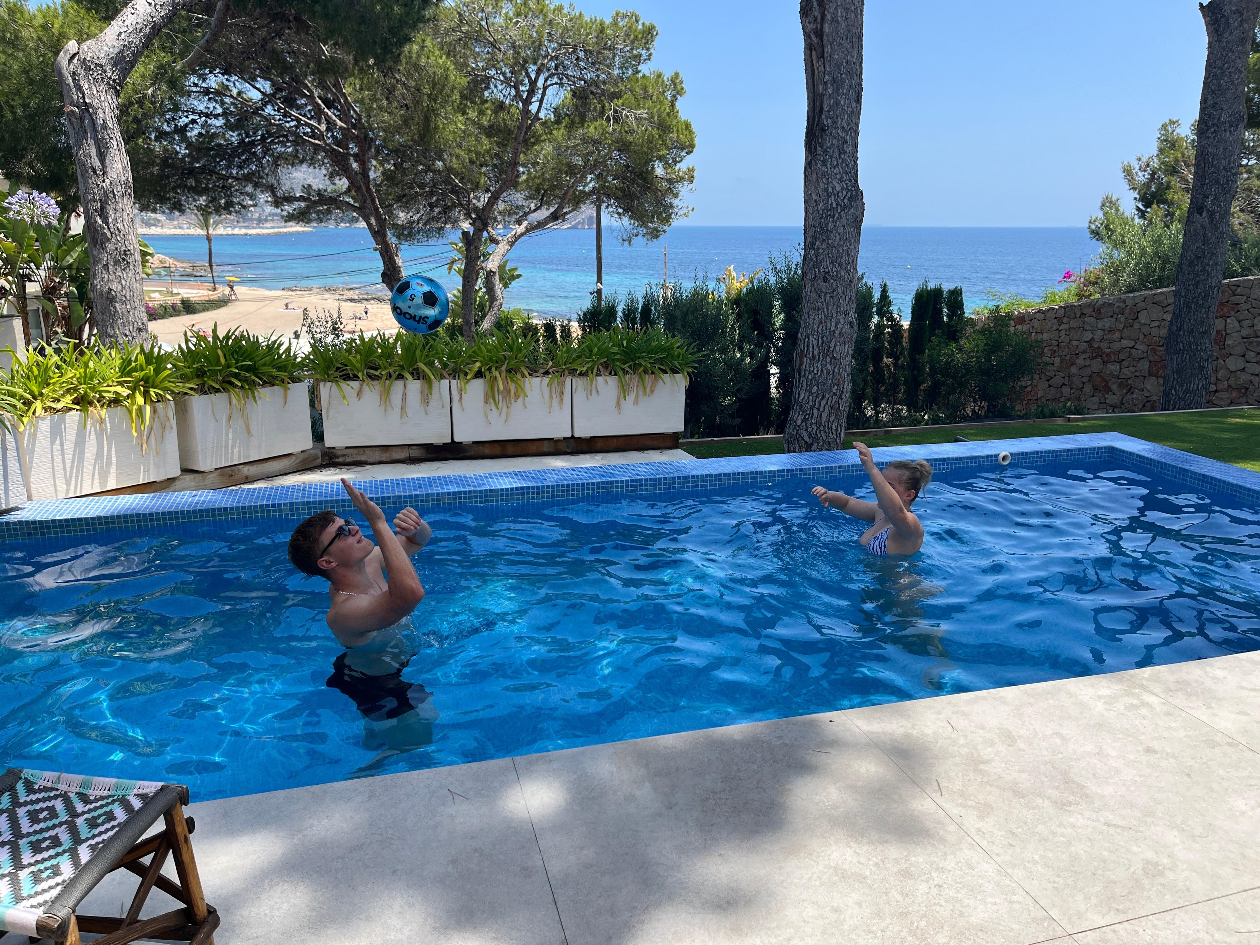 from the patio overlooking the pool and part of the magnificent view