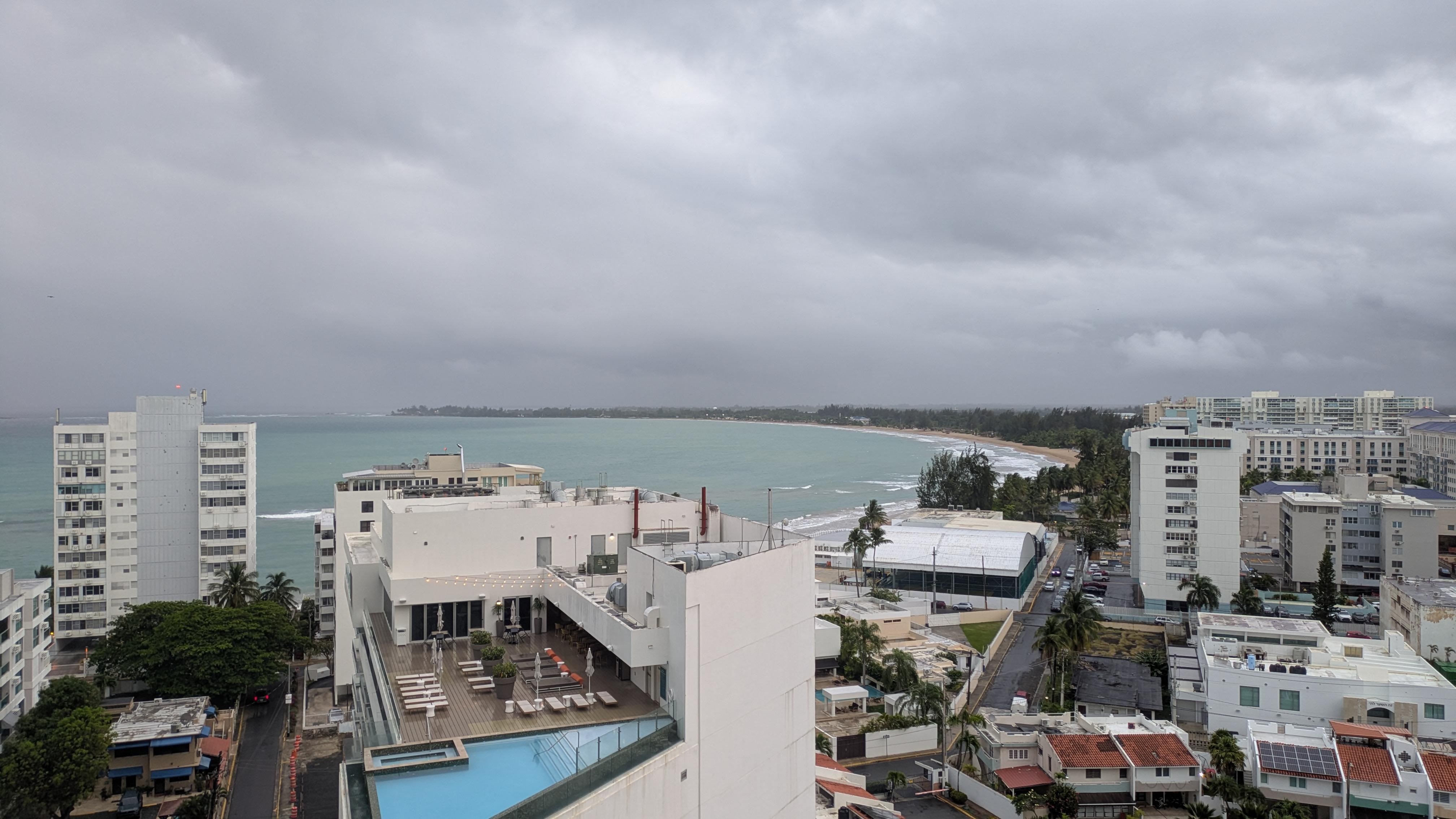 View from the balcony during an overcast moment