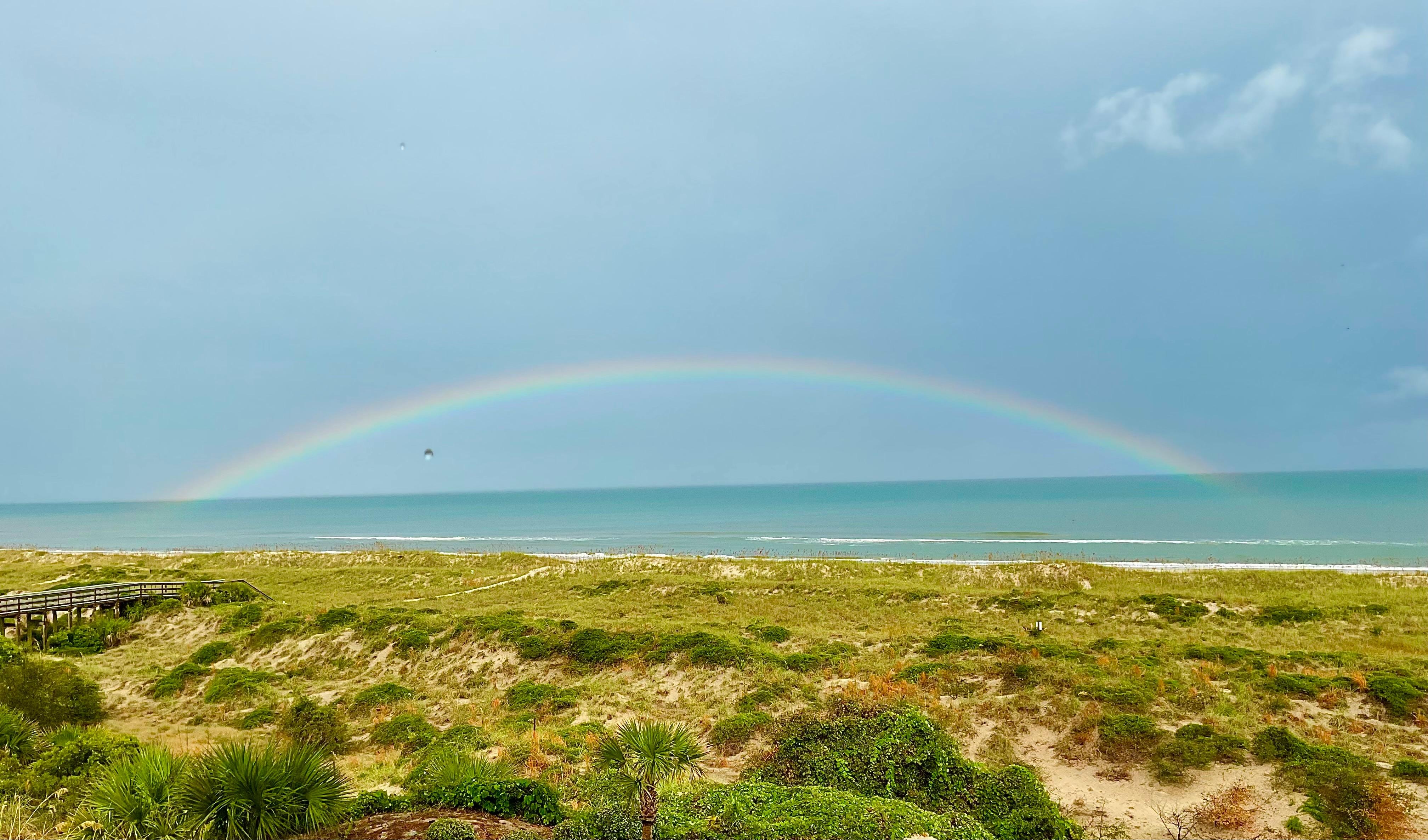 The only time it rained for 15 minutes then this rainbow happened! I mean…..REALLY?! A dream on husband birthday no less! 