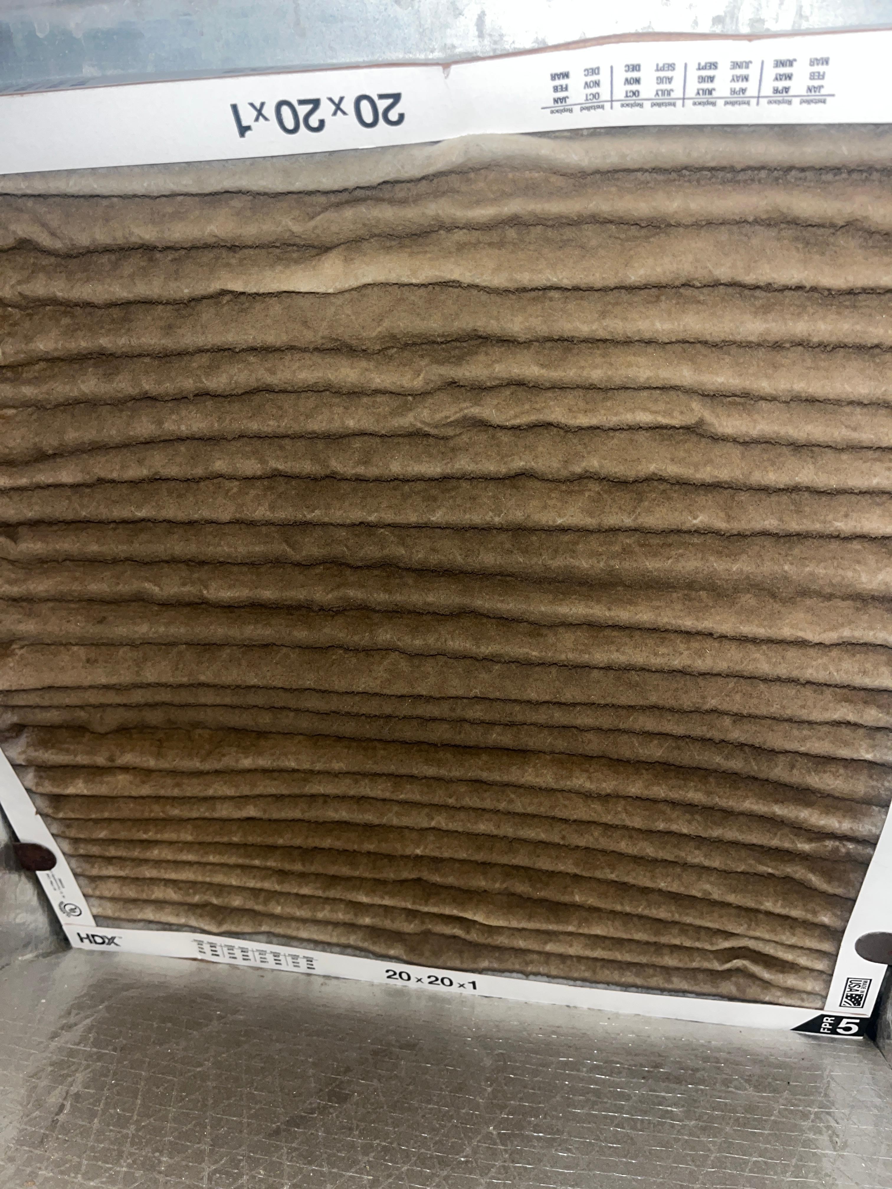Grime filled air filter