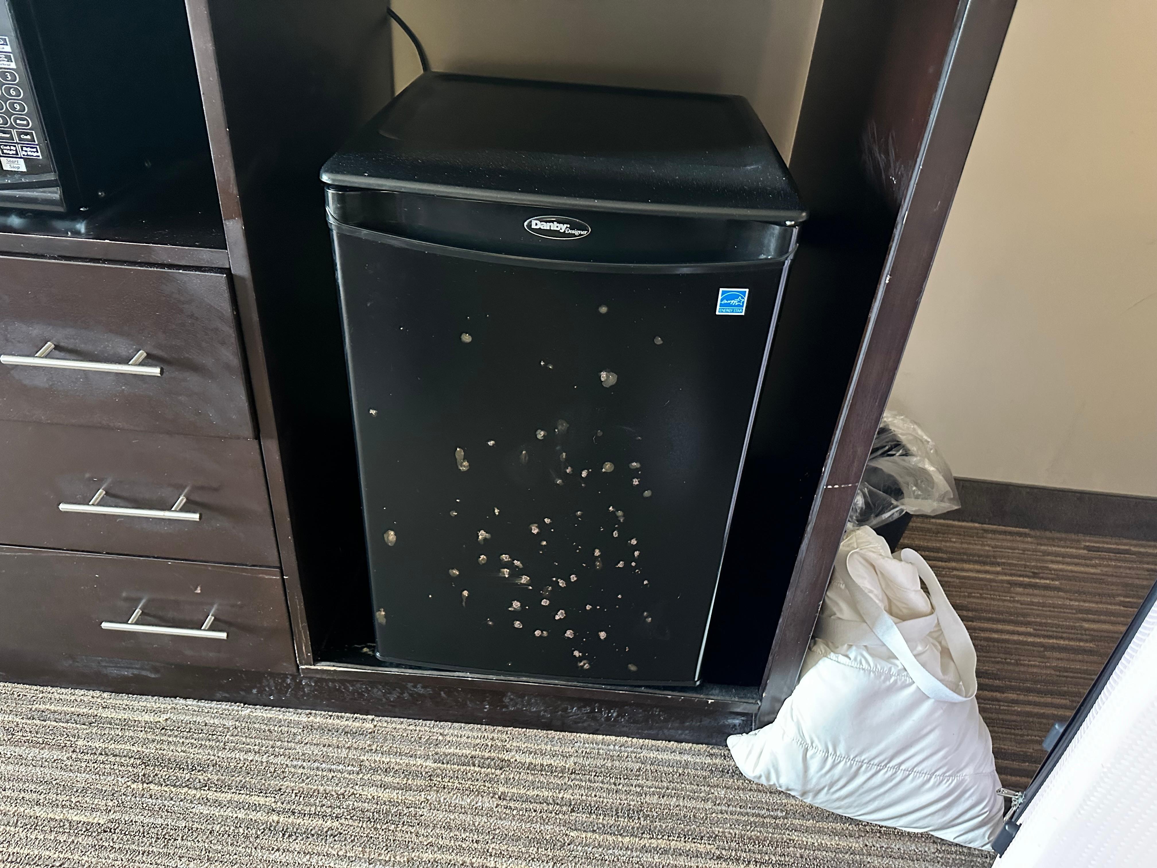 Front of fridge dirty