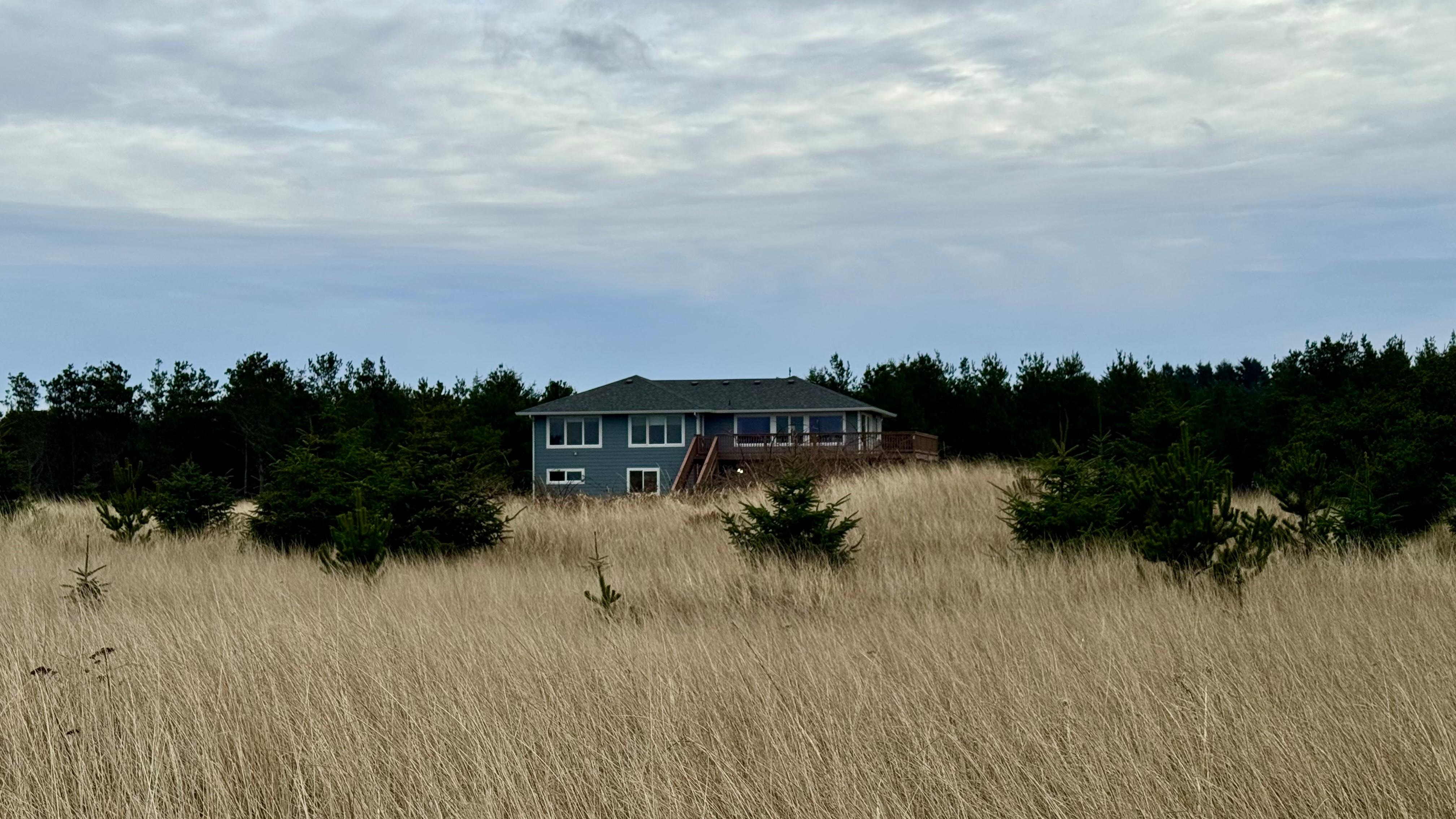 Looking back to the house from the dunes!